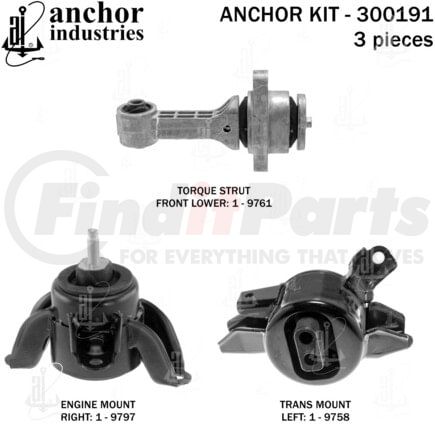 Anchor Motor Mounts 300191 ENGINE MNT KIT