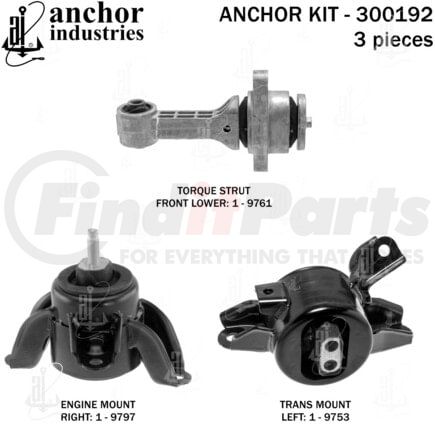 Anchor Motor Mounts 300192 ENGINE MNT KIT