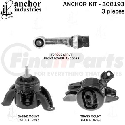 Anchor Motor Mounts 300193 ENGINE MNT KIT