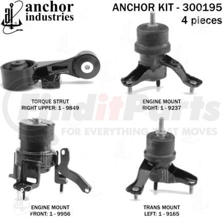 Anchor Motor Mounts 300195 ENGINE MNT KIT