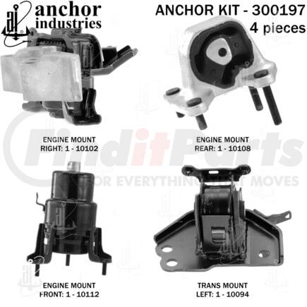 Anchor Motor Mounts 300197 ENGINE MNT KIT