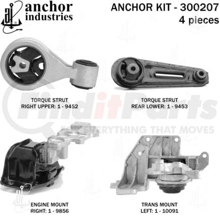 Anchor Motor Mounts 300207 ENGINE MNT KIT