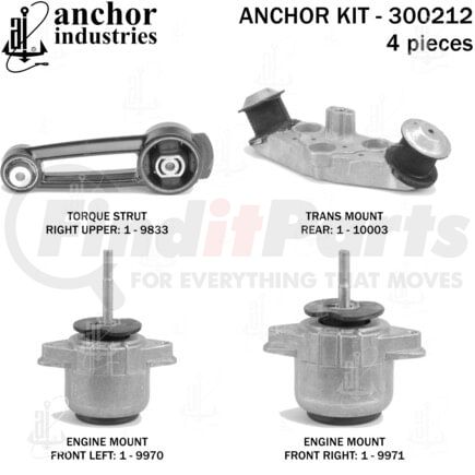 Anchor Motor Mounts 300212 ENGINE MNT KIT