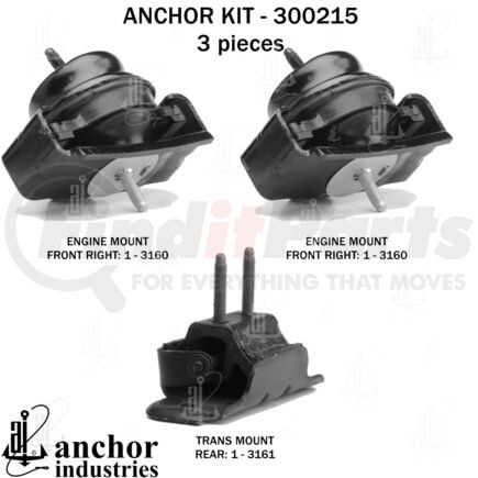 Anchor Motor Mounts 300215 ENGINE MNT KIT