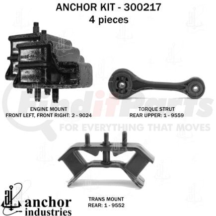 Anchor Motor Mounts 300217 ENGINE MNT KIT