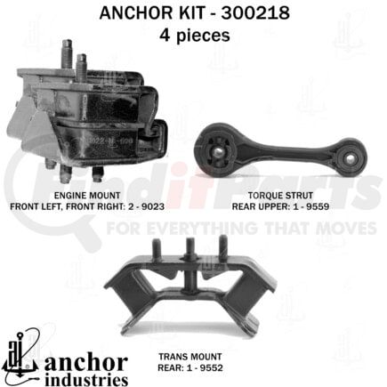 Anchor Motor Mounts 300218 ENGINE MNT KIT