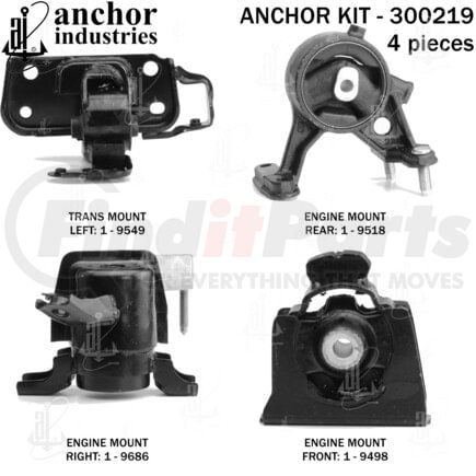 Anchor Motor Mounts 300219 ENGINE MNT KIT