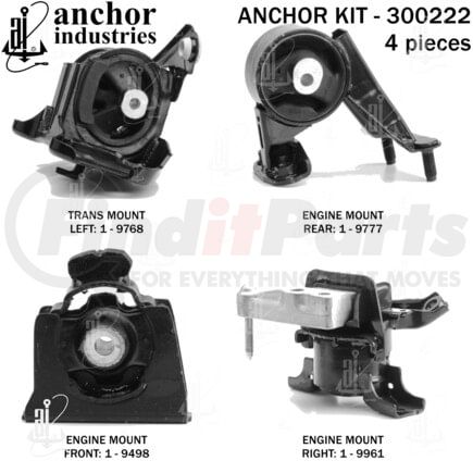 Anchor Motor Mounts 300222 ENGINE MNT KIT