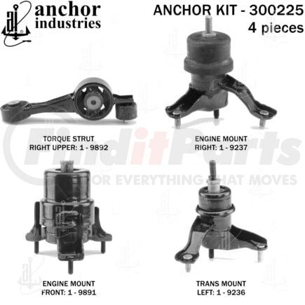 Anchor Motor Mounts 300225 ENGINE MNT KIT
