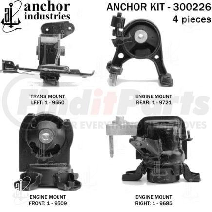 Anchor Motor Mounts 300226 ENGINE MNT KIT