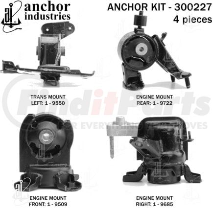 Anchor Motor Mounts 300227 ENGINE MNT KIT