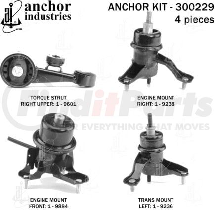 Anchor Motor Mounts 300229 ENGINE MNT KIT