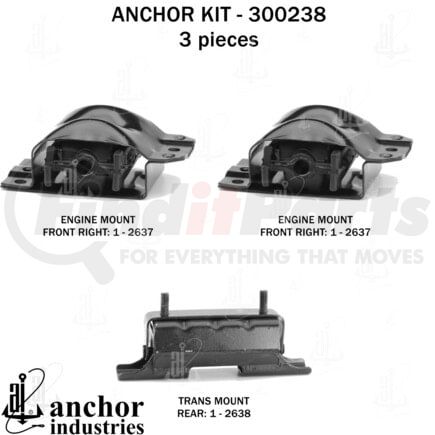 Anchor Motor Mounts 300238 ENGINE MNT KIT