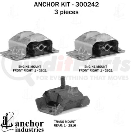 Anchor Motor Mounts 300242 ENGINE MNT KIT