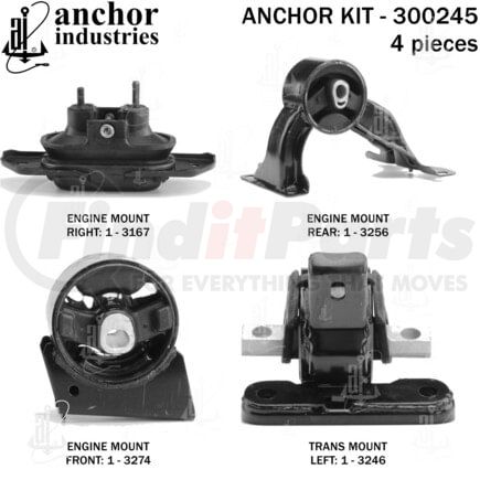 Anchor Motor Mounts 300245 ENGINE MNT KIT