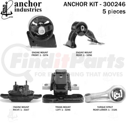 Anchor Motor Mounts 300246 ENGINE MNT KIT