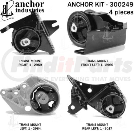 Anchor Motor Mounts 300249 ENGINE MNT KIT