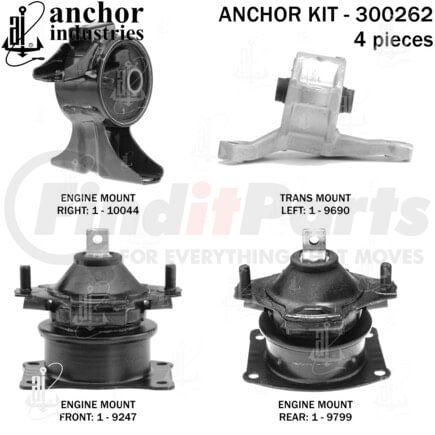 Anchor Motor Mounts 300262 ENGINE MNT KIT