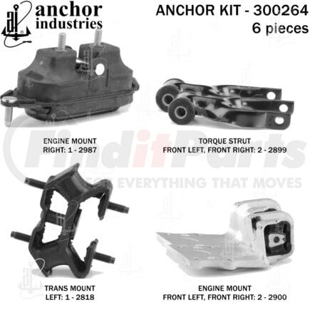 Anchor Motor Mounts 300264 ENGINE MNT KIT