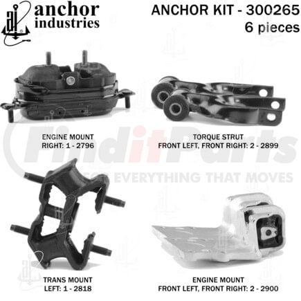 Anchor Motor Mounts 300265 ENGINE MNT KIT