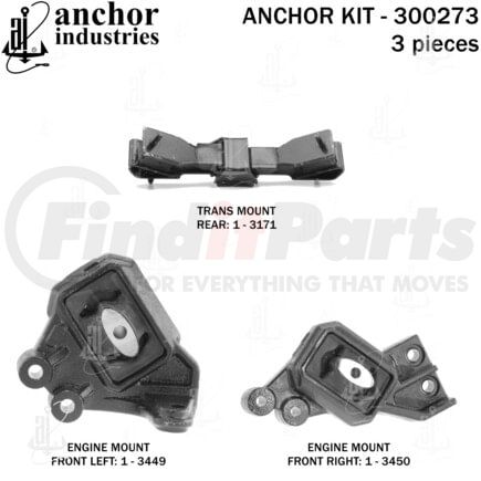 Anchor Motor Mounts 300273 ENGINE MNT KIT