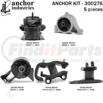 Anchor Motor Mounts 300276 ENGINE MNT KIT