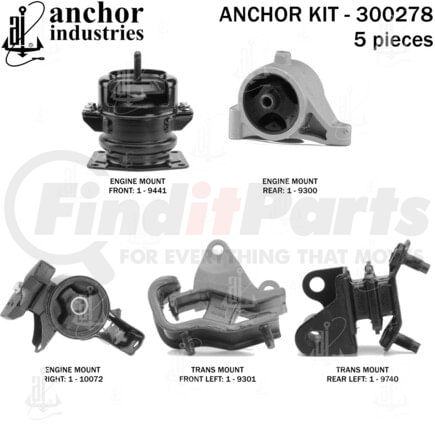 Anchor Motor Mounts 300278 ENGINE MNT KIT