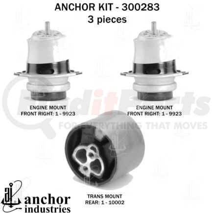 Anchor Motor Mounts 300283 ENGINE MNT KIT