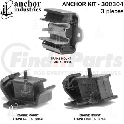 Anchor Motor Mounts 300304 ENGINE MNT KIT