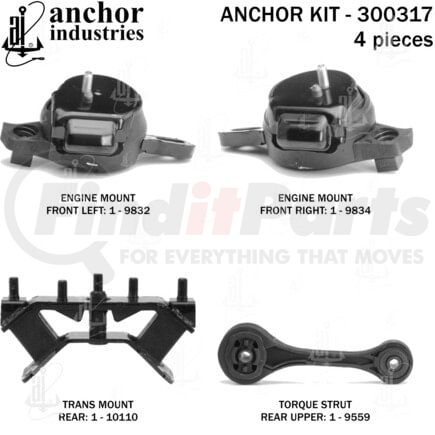 Anchor Motor Mounts 300317 ENGINE MNT KIT