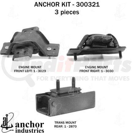 Anchor Motor Mounts 300321 ENGINE MNT KIT