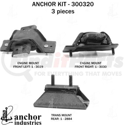 Anchor Motor Mounts 300320 ENGINE MNT KIT