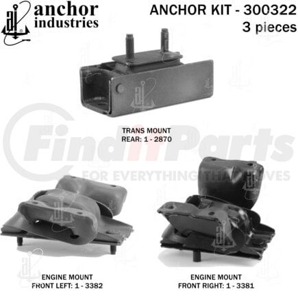 Anchor Motor Mounts 300322 ENGINE MNT KIT