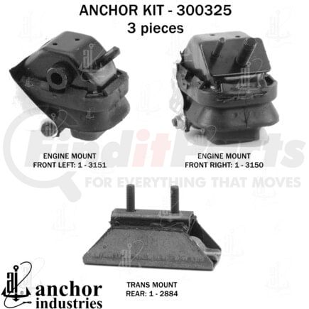 Anchor Motor Mounts 300325 ENGINE MNT KIT