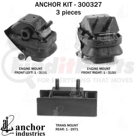 Anchor Motor Mounts 300327 ENGINE MNT KIT