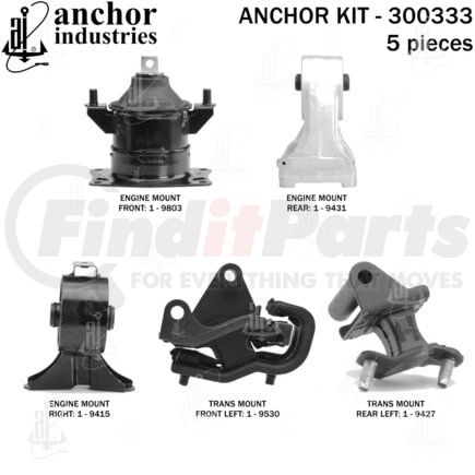 Anchor Motor Mounts 300333 ENGINE MNT KIT
