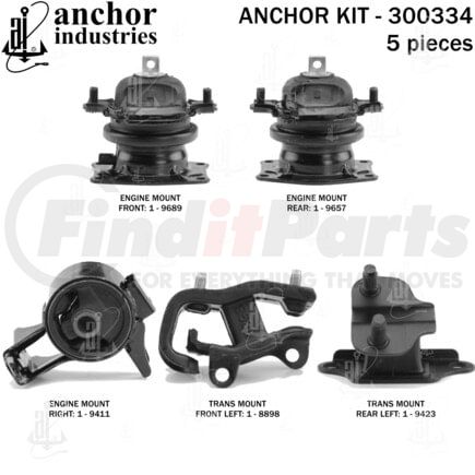 Anchor Motor Mounts 300334 ENGINE MNT KIT