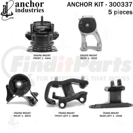 Anchor Motor Mounts 300337 ENGINE MNT KIT