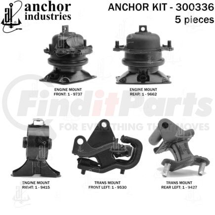 Anchor Motor Mounts 300336 ENGINE MNT KIT