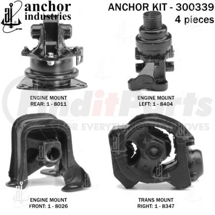 Anchor Motor Mounts 300339 ENGINE MNT KIT