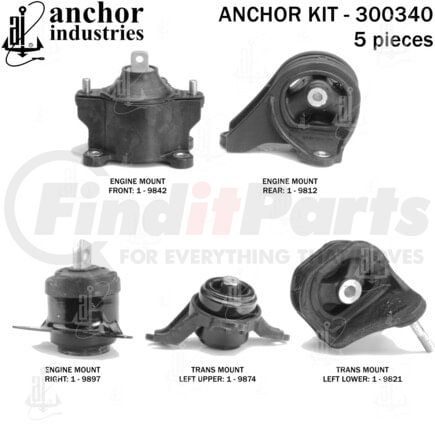 Anchor Motor Mounts 300340 ENGINE MNT KIT