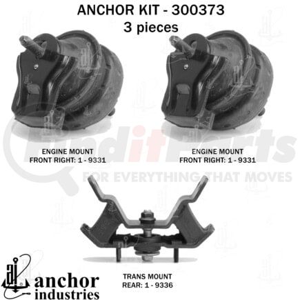 Anchor Motor Mounts 300373 ENGINE MNT KIT
