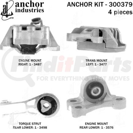 Anchor Motor Mounts 300379 ENGINE MNT KIT