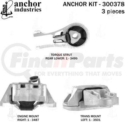 Anchor Motor Mounts 300378 ENGINE MNT KIT