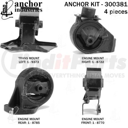 Anchor Motor Mounts 300381 ENGINE MNT KIT
