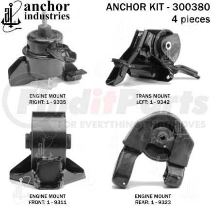 Anchor Motor Mounts 300380 ENGINE MNT KIT