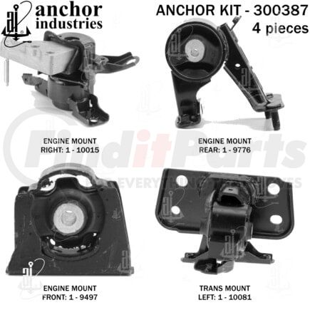 Anchor Motor Mounts 300387 ENGINE MNT KIT