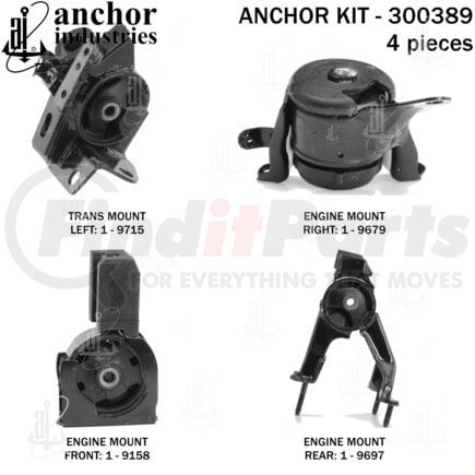 Anchor Motor Mounts 300389 ENGINE MNT KIT