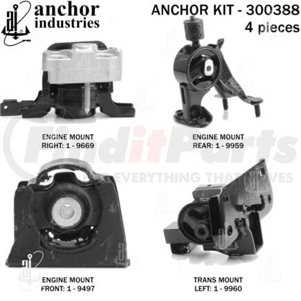 Anchor Motor Mounts 300388 ENGINE MNT KIT