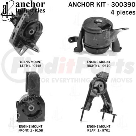 Anchor Motor Mounts 300390 ENGINE MNT KIT